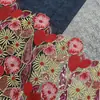 Tecido de malha bordado com lantejoulas e renda exclusivo, tecido de renda para vestidos de noiva e roupas étnicas da África Ocidental