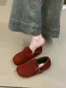 Primer Encuentro Temporada 2026 Otoño/Invierno Nueva Colección: Zapatos de Algodón Cálidos Estilo Birkenstock con Suela Blanda, Slip-On, Forro de Felpa, Diseño Artístico Retro para Mujer