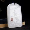 Colgante de Jade Blanco Sutton Ping An No Shi Marca Jade Natural Jade Blanco de Afganistán Guanyin Foshan Agua Marca Collar Colgante