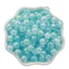 Miçangas Acrílicas Iridescentes, Miçangas Redondas, Miçangas Rachadas, Miçangas Bolha, Pulseira DIY, Colar, Miçangas Espaçadoras, Miçangas Rachadas, Joias