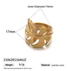 Anillo Abierto de Estrella de Cuatro Puntas Simple Popular de Amazon Lele Jewelry para Mujer Nicho Lujo Ligero Acero Inoxidable de Gama Alta