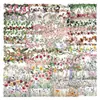 ColecciónSet Completo de Pegatinas Florales, Artísticas, Vintage, Frescas, Sencillas, Decorativas Impermeables para DIY en Diarios, Mayoreo