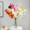 9 Orquídeas Phalaenopsis Artificiais para Decoração de Casamento, Arranjos Florais para Salões de Casamento, Shoppings, Paisagismo do Jardim de Monet, Luxo Leve