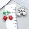Aceite de Fruta K Blanca Transfronterizo Aleación con Goteo Fresa Plátano Cereza Accesorios para Joyería DIY Llavero Pulsera Collar Colgante