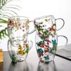 Taza de Café de Doble Capa, Taza de Vidrio, Resistente a Altas Temperaturas, Taza de Agua Antiescarcha, Taza de Flores Secas, Venta al por Mayor de Tazas, Vidrio de Borosilicato Alto
