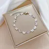 [Aço titânio corpo inteiro] Borboleta retrô Dongdaemun personalidade estilo minimalista ouro de forno pulseira feminina Rede social retrô amigas