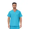 Roupa Cirúrgica de Alto Padrão Mais Vendida no Comércio Exterior, Uniformes de Trabalho para Dentistas, Roupa Cirúrgica Masculina de Manga Curta, Uniformes de Enfermagem para Sala de Cirurgia