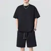 Traje deportivo para hombre para correr y fitness, conjunto de entrenamiento de dos piezas, secado rápido, para carreras matutinas y vespertinas, nueva ropa deportiva casual de verano para hombre