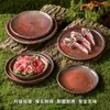 Pratos de Melamina Xiangyuan para Uso Comercial em Hotéis e Restaurantes, Pratos Redondos para Pratos Frios para Buffets Estilo Rústico Restaurantes de Hot Pot