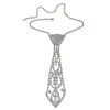 Colar de Gravata Moda Popular Transfronteiriço Corrente de Garras com Strass Colar Gravata Borboleta Joias Atacado Acessórios Femininos