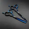 Nuevas Tijeras de Peluquería Shenxingzhe de 6.0 pulgadas con Cabello Negro y Azul Tijeras para Cortar el Cabello Tijeras Planas Tijeras para Flequillo Tijeras Adelgazadoras