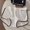 Bóxers de estilo deportivo con bloques de color para niñas, algodón jacquard clase A, tiro medio, talla grande, entrepierna 10A de algodón puro antibacteriano