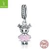 Prata esterlina s925 pulseira contas soltas meninos e meninas personalidade robô DIY pulseira acessórios fabricantes atacado