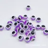 Cuentas de Resina para Ojos 8/10mm Ojo de Diablo Ojo Turco Rayado Señuelo Ojo de Pez Cuentas Bloqueadoras DIY Sueltas