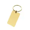 Llavero de Acero Inoxidable en Stock Transfronterizo Material en Blanco Redondo Forma de Corazón Placa Militar Tira Larga Placa de Identificación Grabada con Láser