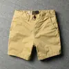 Pantalones cortos para hombre estilo americano transfronterizos, pantalones cortos casuales de moda de algodón elástico de verano finos, de 3/4 de longitud