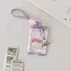 Portatarjetas Deslizante de Dibujos Animados Hisocute de 3 pulgadas para Tarjeta de Comedor Estudiantil, Tarjeta de Acceso, Tarjeta de Identificación, Funda Protectora con Colgante de Cordón