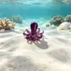 Adornos de pulpo de vidrio de colores de Zibo, artesanías de vidrio, decoraciones de escritorio de animales marinos, productos transfronterizos de vidrio