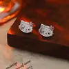 Brincos para Mulheres Agulha de Prata S925 Artefato de Cuidado com a Orelha Brincos Nicho Brincos Estilo Mini Floresta Brincos Elegantes Versáteis Joias