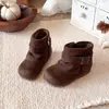 Botas de Invierno para Niños Estilo Coreano con Hebilla Retro Estilo Martin 2026 Otoño Nuevas Suela Suave Versátiles Casuales Unisex Botas de Caña Alta para Niños