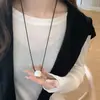Colar Geométrico Quadrado Simples Estilo de Blogueira Coreana Estilo Ins Versátil Elegante Roupa de Trabalho Longa de Alta Qualidade