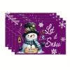 Individual de poliéster 2025 Recién llegado Individual de lino estampado Frontera Cross-TEMU Fiesta navideña Decorativo Antimanchas Aislante del calor Mantel individual
