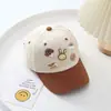 Novo Boné de Baseball Estilo Coreano para Crianças, Moda Primavera e Outono, Esquema de Cores Dopamina, Boné Casual Fofo de Desenho Animado com Bico de Pato para Bebês
