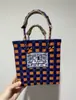 Bolsa de Mão Xiaohongshu, Produtos Estilo Tailandês, Nova Bolsa Tote Transversal de Tecido Artesanal para Armazenamento para Mulheres, Cesta de Mercado