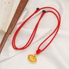 Collar de cadena de clavícula corta de moda coreana para mujer, con cierre de latón chapado en oro y larga duración, suministro de joyería al por mayor