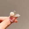 Broche pequeño de perla de cola de pez, bonito broche japonés de verano para mujer, con hebilla anti-corrosión, elegante broche de ramillete para cuello, ropa occidental