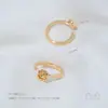 Anillo de moda simple con soporte para cuentas de medio agujero, anillo abierto, anillo de perlas pegajosas hecho a mano para bricolaje, accesorios