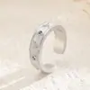 Anel Aberto Ajustável de Flor de Zircônia Colorida Estilo Ins de Luxo Leve Transfronteiriço Desenho Animado Anel para Dedo Indicador da Princesa para Mulheres Cobre