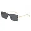 2025 transfronterizos nuevos gafas de sol cuadradas sin montura moda personalidad diseño cuadrado simple gafas de sol versátiles europeas y americanas