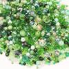 Venta Caliente Transfronteriza de Cuentas Planas de 2-12 mm en Varios Colores, Cuentas de Vidrio Hechas a Mano, Pulseras de Cristal Brillantes, Collares, Aretes y Materiales de Color