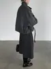Abrigo de Lana Taoguan con Cuello Mao Simple y Botones de Rana 26 Otoño Invierno Diseño Femenino Chaqueta Corta Adelgazante T5303