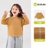 10% de desconto para 1 itemCamiseta de Manga Longa para Meninas Dudu House Algodão Puro Menina Camada Base Outono Top de Bebê Roupa de Primavera e Outono