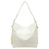 Yuezhi 2026 Nova Bolsa Feminina Simples de Grande Capacidade Couro Macio Versátil Bolsa Tote para o Dia a Dia Bolsa de Ombro para Estudante Universitário Bolsa Transversal