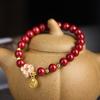 Pulseira de Cinábrio Feminina Design de Nicho Estrela Dupla Lótus Pulseira para Melhor Amiga Pulseira de Transferência Presente