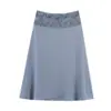 Ropa Europea y Americana Transfronteriza para Mujer Aliexpress Ins Popular Falda Midi de Encaje Patchwork Color Café Negro Azul Sudeste Asiático