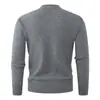 Suéter de cuello semi-alto de imitación de dos piezas para hombre, estilo americano de invierno, tejido de punto pullover resistente y moderno con diseño old money