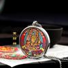 Colgante Thangka de Acero de Titanio Zaki Lam Tara Verde Año de Nacimiento Caja Gawu Colgante Doble Cara Transparente Manjushri Samantabhadra Thangka