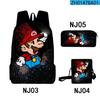 Tubería de Agua Transfronteriza Mario Mario Bolsa Impresa a Color Set de Tres Piezas Tela Oxford Bolso para Estudiantes de Hombre y Mujer