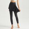 Pantalones de Yoga Chuaton con Falda Incorporada, Antiexposición, Cubre Cadera, Cubre Glúteos, Ropa Exterior Deportiva Nueva para Correr y Fitness para Mujer
