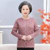 Camisa de invierno con forro polar grueso para mujeres de mediana edad y mayores, ropa de abrigo de manga larga con estampado floral para madres mayores y abuelas.