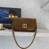 2025 Nova Moda Couro Fosco Costura Pequena Bolsa Quadrada Casual Tampa Corrente Portátil de Mão Bolsa de Ombro Versátil Bolsa Transversal