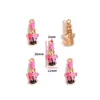 Accesorios de Joyería de Aleación para Hacer Manualidades con Forma de Gota de Aceite Bolsita de Maquillaje para Niñas Accesorios de Tacones Altos Pulsera Pendientes Colgante W507