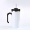 Copo de vácuo de camada dupla em aço inoxidável 20oz copo de sorvete de carro conveniente grande capacidade alça Caneca de Café para Carro