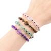 2048-Amatista Natural Campana de Cobre Pulsera Tejida Piedra Ojo de Tigre Cuenta Redonda Cristal en Polvo Jade Dongling Ovalado