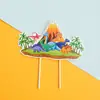 Guirlanda temática de dinossauro em desenho animado transfronteiriça, decoração de festa de aniversário infantil, decoração de festa com guirlanda de papel temática de floresta