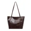Bolso Grande Texturizado para Mujer 2026 Otoño Nuevo Estilo Moda Bolso de Hombro para el Trabajo Color Sólido Elegante Bolso de Mano